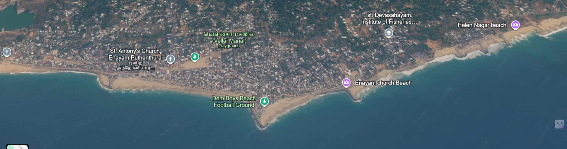 Enayam Puthenthurai Map
