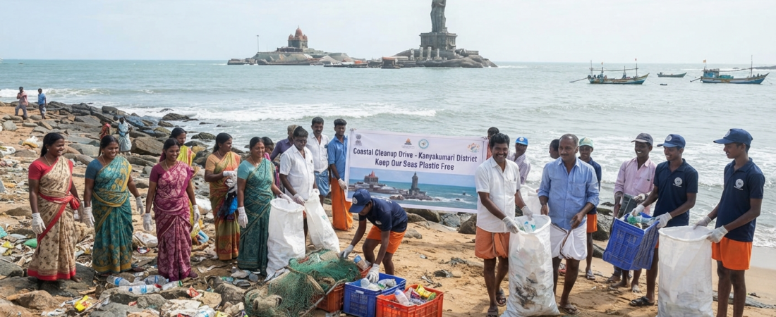 Protecting the Triveni Sangam: The Urgent Battle for Waste Management Along Kanyakumari’s Coastline